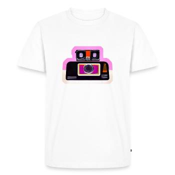 Vintage - Appareil photo instantané rétro - AI Art - T-shirt Premium bio Homme - blanc - Devant - Nico (187cm)