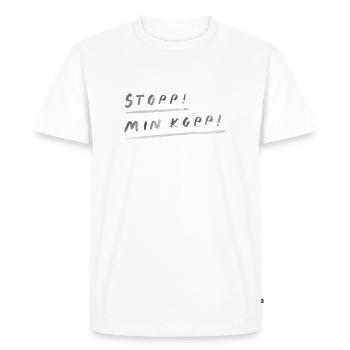 Stop My Cup - Men's Premium Organic T-Shirt - white - Front - Nico (187cm)