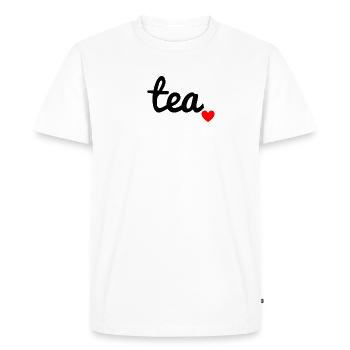 Tea - Men's Premium Organic T-Shirt - white - Front - Nico (187cm)