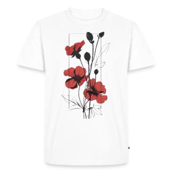 Fleurs élégantes - T-shirt Premium bio Homme - blanc - Devant - Nico (187cm)