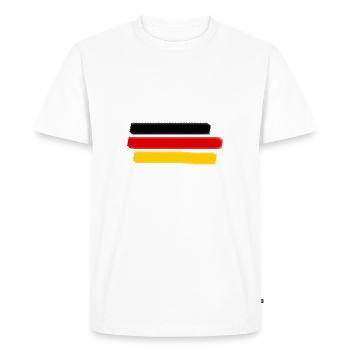 Germany flag - Men's Premium Organic T-Shirt - white - Front - Nico (187cm)