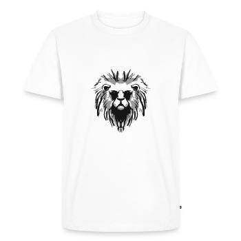 Lion hero! Lion Gift Lion Idea - Men's Premium Organic T-Shirt - white - Front - Nico (187cm)