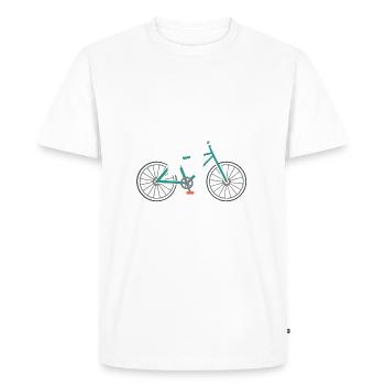 Cat Gravelbike Bike Bike Lazy Funny Sleep - T-shirt Premium bio Homme - blanc - Devant - Nico (187cm)