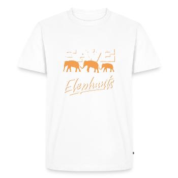 Save the Elephants - Elephant Africa Nature Climate - Men's Premium Organic T-Shirt - white - Front - Nico (187cm)