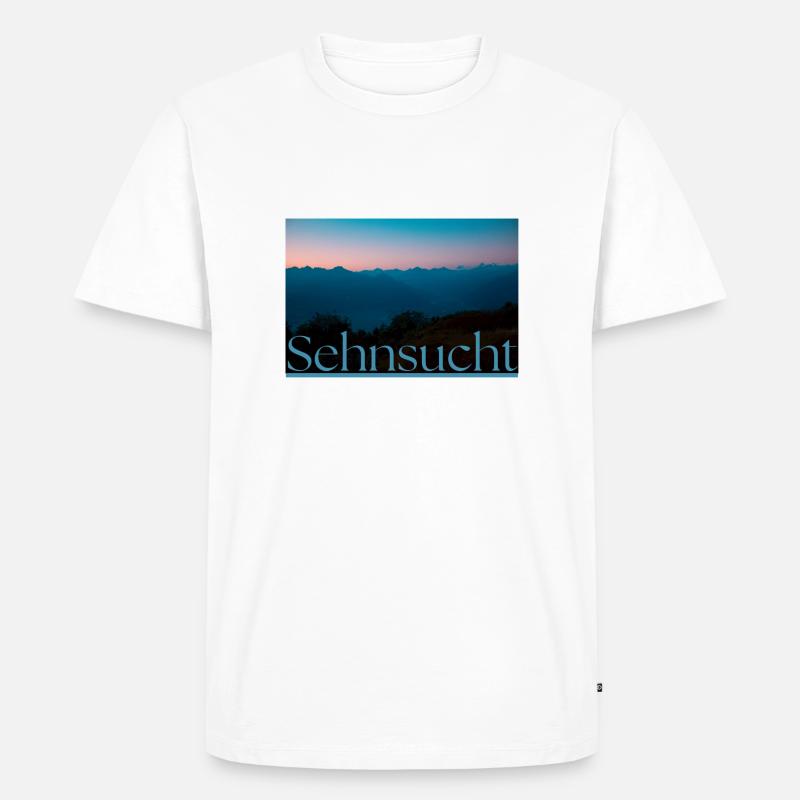 Sehnsucht - Männer Premium Bio T-Shirt - Weiß