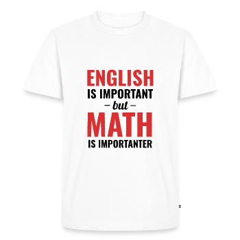 Algebra math professor teaching gift idea - Men's Premium Organic T-Shirt - white - Front - Nico (187cm)