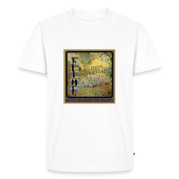 Klimt Art - Men's Premium Organic T-Shirt - white - Front - Nico (187cm)