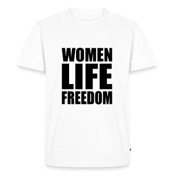Women life freedom - Men's Premium Organic T-Shirt - white - Front - Nico (187cm)