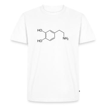 Dopamine - Men's Premium Organic T-Shirt - white - Front - Nico (187cm)