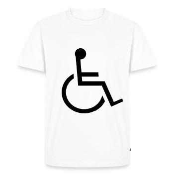 fauteuil roulant - T-shirt Premium bio Homme - blanc - Devant - Nico (187cm)
