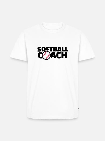 Softball - Männer Premium Bio T-Shirt - Weiß