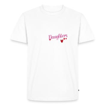 Papa est le premier amour des filles - T-shirt Premium bio Homme - blanc - Devant - Nico (187cm)