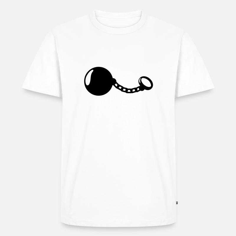 Prison Ball - Männer Premium Bio T-Shirt - Weiß
