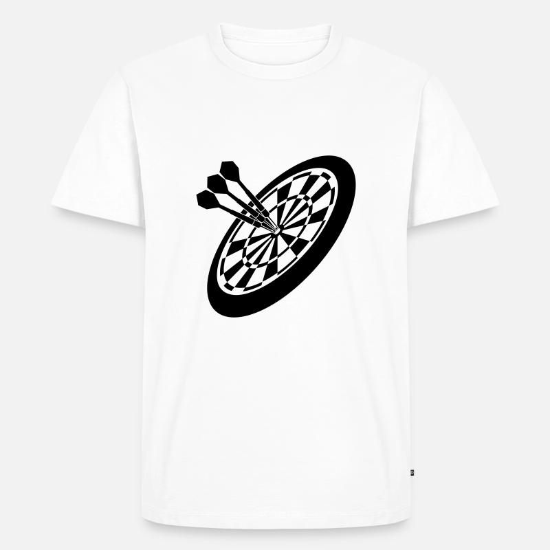 Dart Sport - Männer Premium Bio T-Shirt - Weiß