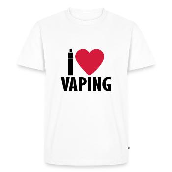 Vape shirt I Love Vaping - Men's Premium Organic T-Shirt - white - Front - Nico (187cm)