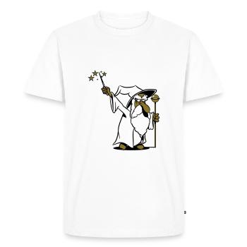 Baguette baguette Assistant - T-shirt Premium bio Homme - blanc - Devant - Nico (187cm)