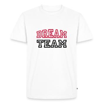 Dream Team - T-shirt Premium bio Homme - blanc - Devant - Nico (187cm)