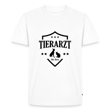 Tierarzt - Men's Premium Organic T-Shirt - white - Front - Nico (187cm)