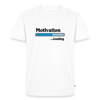 Motivation loading - T-shirt Premium bio Homme - blanc - Devant - Nico (187cm)