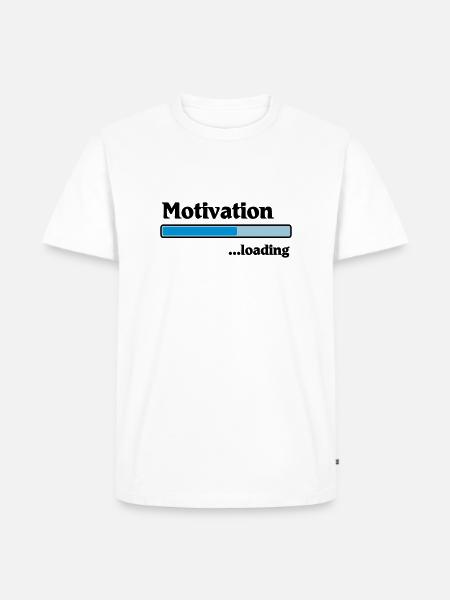 Motivation loading - Männer Premium Bio T-Shirt - Weiß