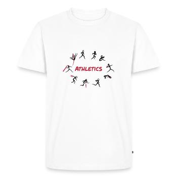 Athletics, Track and Field, Decathlon - Men's Premium Organic T-Shirt - white - Front - Nico (187cm)
