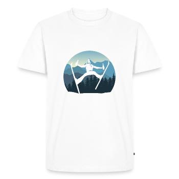 Apres Ski - Cadeau de devis pour les skieurs de sports d’hiver - T-shirt Premium bio Homme - blanc - Devant - Nico (187cm)