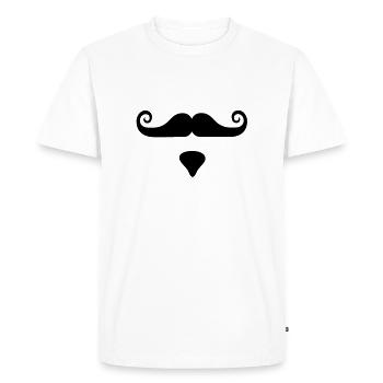 Mustache - Men's Premium Organic T-Shirt - white - Front - Nico (187cm)