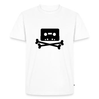 Piratbyrån - T-shirt Premium bio Homme - blanc - Devant - Nico (187cm)