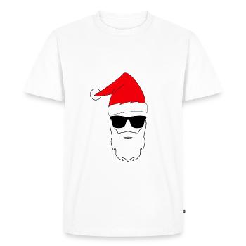 Santa Claus Cool lunettes de soleil Santa Hat - T-shirt Premium bio Homme - blanc - Devant - Nico (187cm)