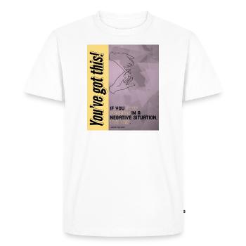 Vous avez ce qu’il vous faut - T-shirt Premium bio Homme - blanc - Devant - Nico (187cm)