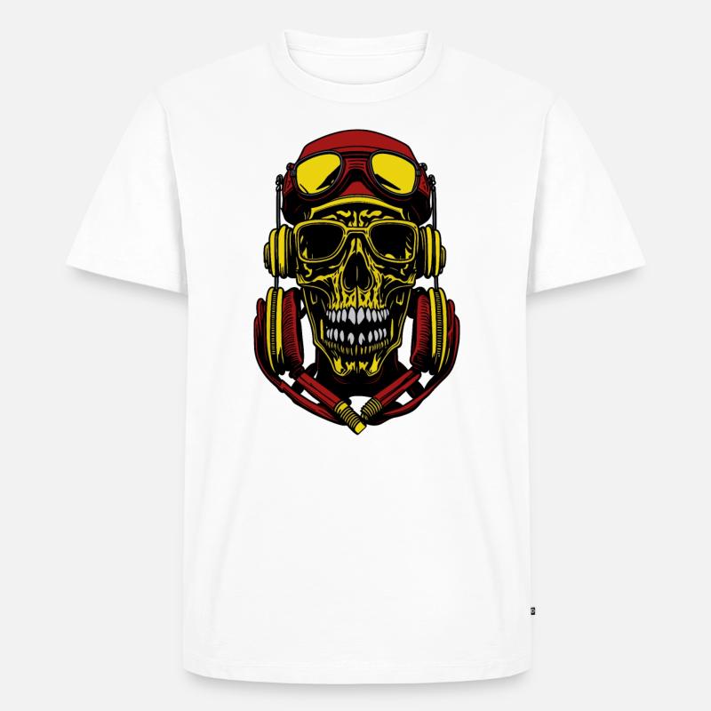 Enthüllungen enthüllt, erleuchteter Schädel - Männer Premium Bio T-Shirt - Weiß