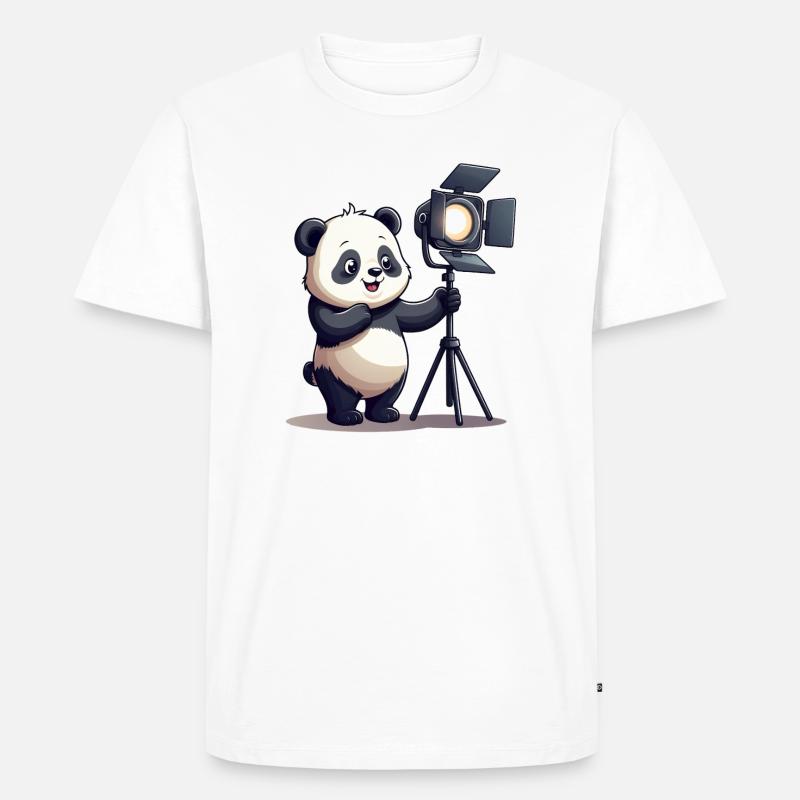 Gaffer Panda - Männer Premium Bio T-Shirt - Weiß