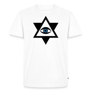 L'oeil de Dieu 3c - T-shirt Premium bio Homme - blanc - Devant - Nico (187cm)