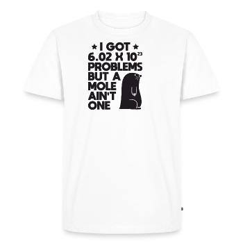 Mole Day Problems Avogadro's Number Gift - Men's Premium Organic T-Shirt - white - Front - Nico (187cm)