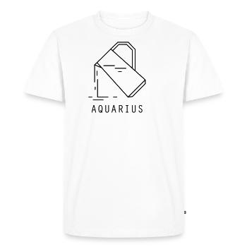 Verseau - T-shirt Premium bio Homme - blanc - Devant - Nico (187cm)