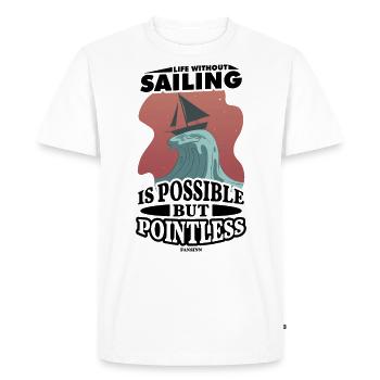 Sailor Sailing Sailboat Funny Dictons Cadeau - T-shirt Premium bio Homme - blanc - Devant - Nico (187cm)