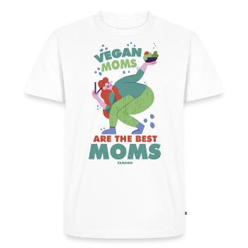 les mères végétaliennes sont les meilleures mères - T-shirt Premium bio Homme - blanc - Devant - Nico (187cm)