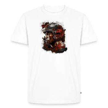 Joueurs de football américain USA Sports Fans de rugby - T-shirt Premium bio Homme - blanc - Devant - Nico (187cm)