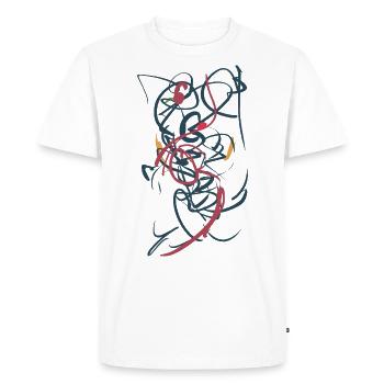 abstract - Men's Premium Organic T-Shirt - white - Front - Nico (187cm)