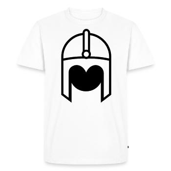 Guerrier Casque de viking - T-shirt Premium bio Homme - blanc - Devant - Nico (187cm)