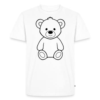 Ours en peluche - T-shirt Premium bio Homme - blanc - Devant - Nico (187cm)