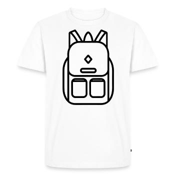 Sac à dos - T-shirt Premium bio Homme - blanc - Devant - Nico (187cm)
