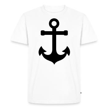Anchor - Men's Premium Organic T-Shirt - white - Front - Nico (187cm)