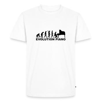 Evolution Piano - T-shirt Premium bio Homme - blanc - Devant - Nico (187cm)