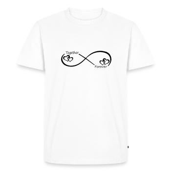 Infinity Together Forever hearts - Men's Premium Organic T-Shirt - white - Front - Nico (187cm)