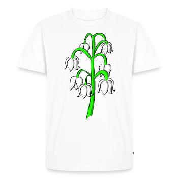 Fleuriste Floriste Fleur Muguet - T-shirt Premium bio Homme - blanc - Devant - Nico (187cm)