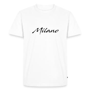 Milano - T-shirt Premium bio Homme - blanc - Devant - Nico (187cm)