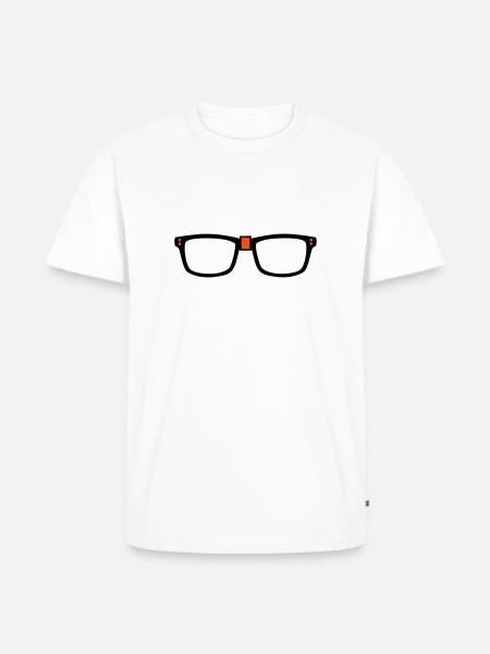 glasses - Nerd - Men's Premium Organic T-Shirt - white