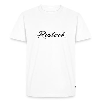 Rostock - T-shirt Premium bio Homme - blanc - Devant - Nico (187cm)