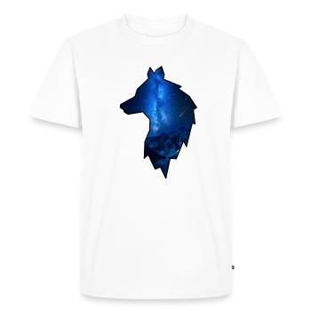 Voie lactée au contour noir du loup - T-shirt Premium bio Homme - blanc - Devant - Nico (187cm)